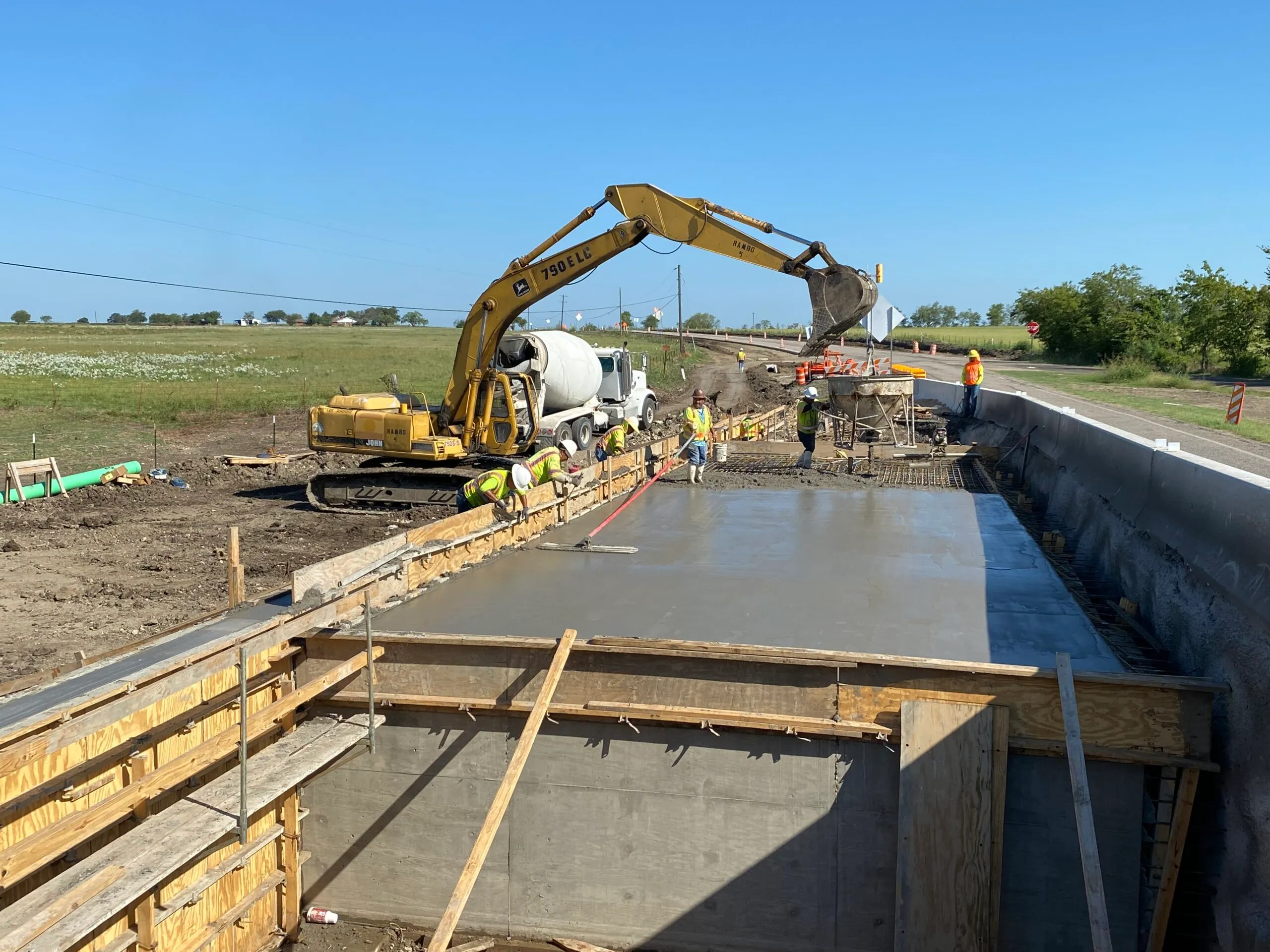 FM 1434 project — completed concrete structure