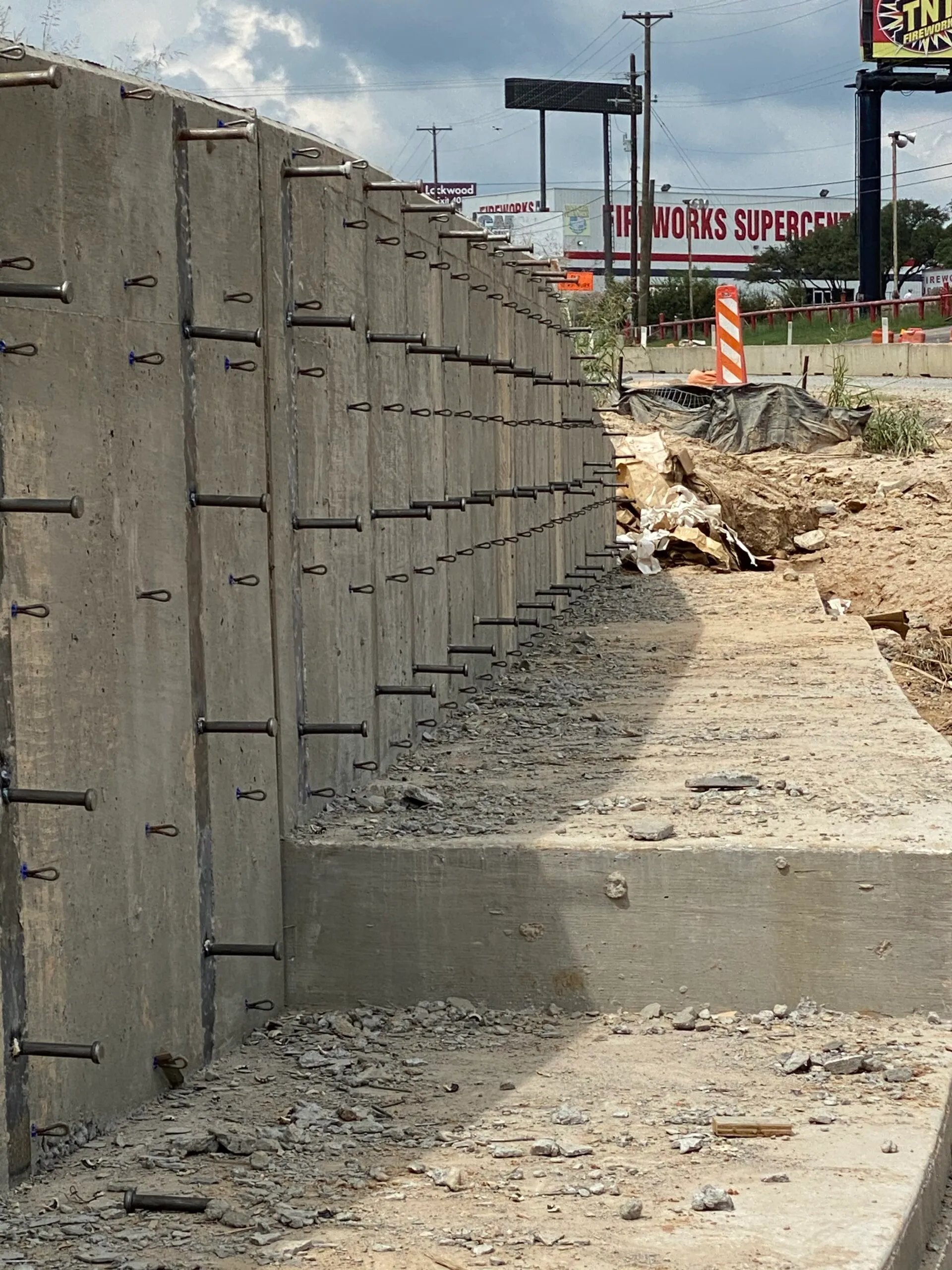 Cast-in-place concrete construction in progress